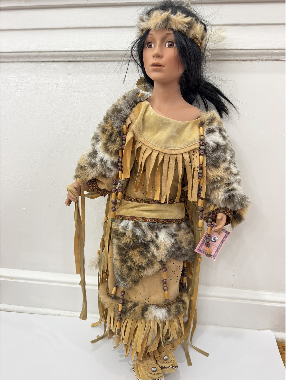 Vintage Rare Indian Porcelain collection porcelain Doll 26in. Tall